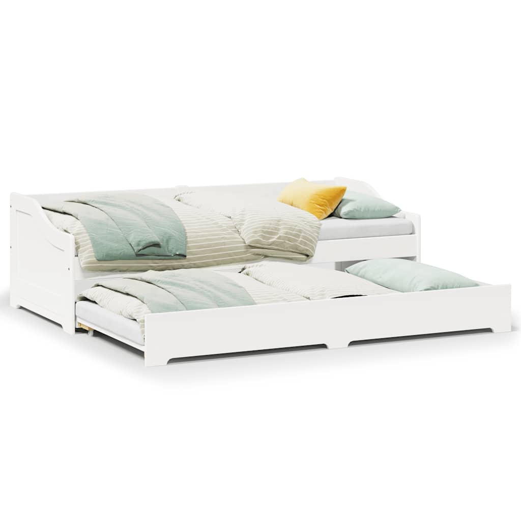 Daybed med trille uten madrass IRUN hvit 90x200 cm