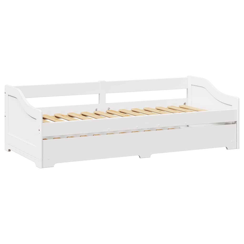 Daybed med trille uten madrass IRUN hvit 90x200 cm
