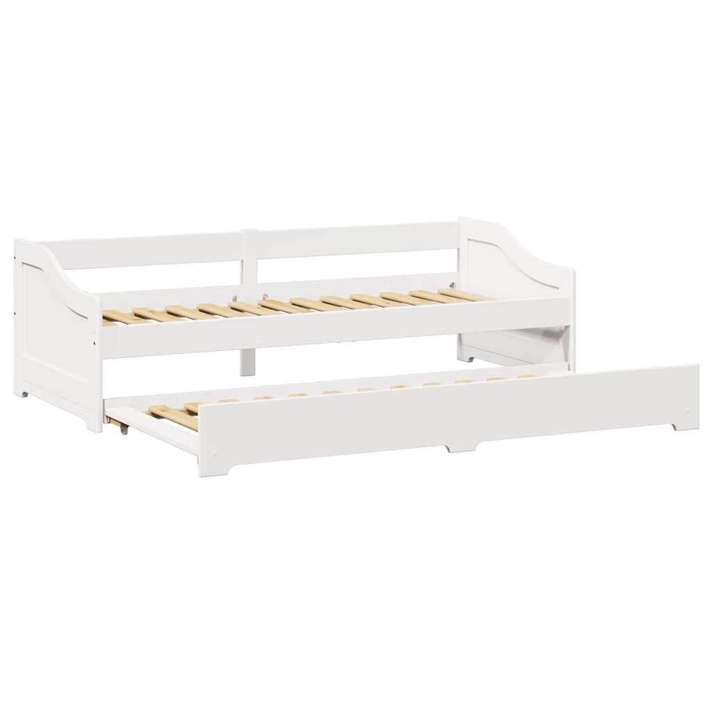 Daybed med trille uten madrass IRUN hvit 90x200 cm