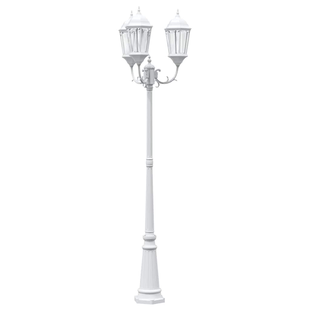 Hage Lys Hvit 235 cm Aluminium