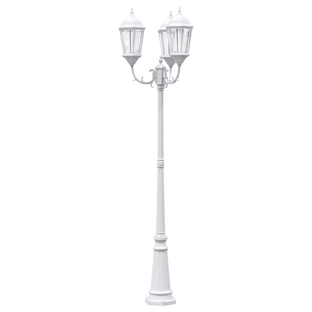 Hage Lys Hvit 235 cm Aluminium
