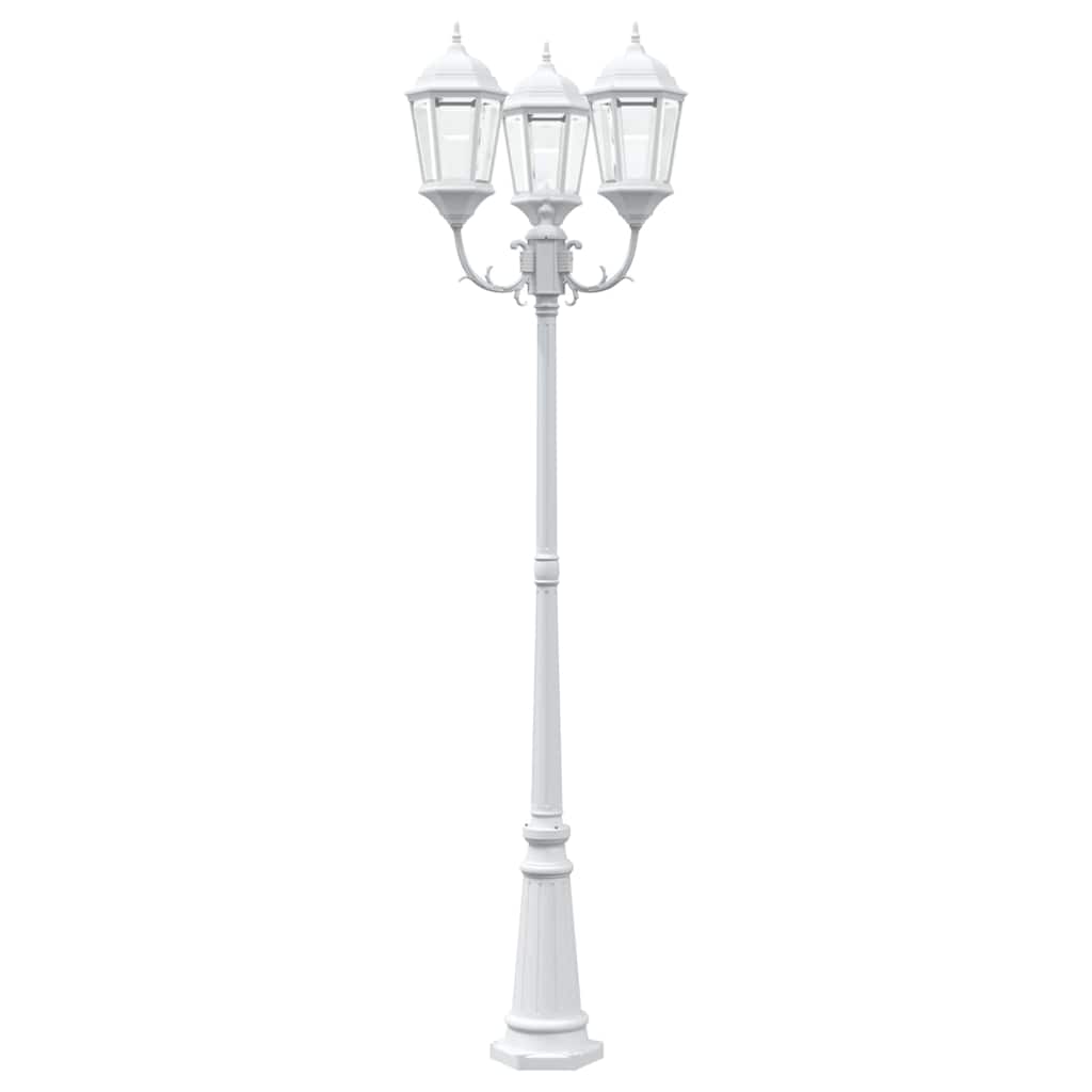 Hage Lys Hvit 235 cm Aluminium