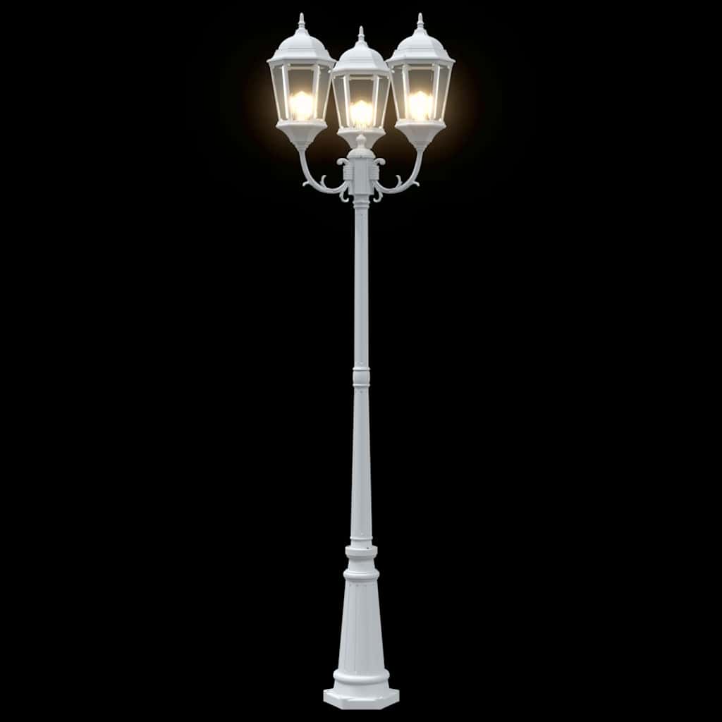 Hage Lys Hvit 235 cm Aluminium