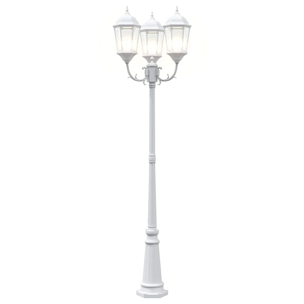 Hage Lys Hvit 235 cm Aluminium