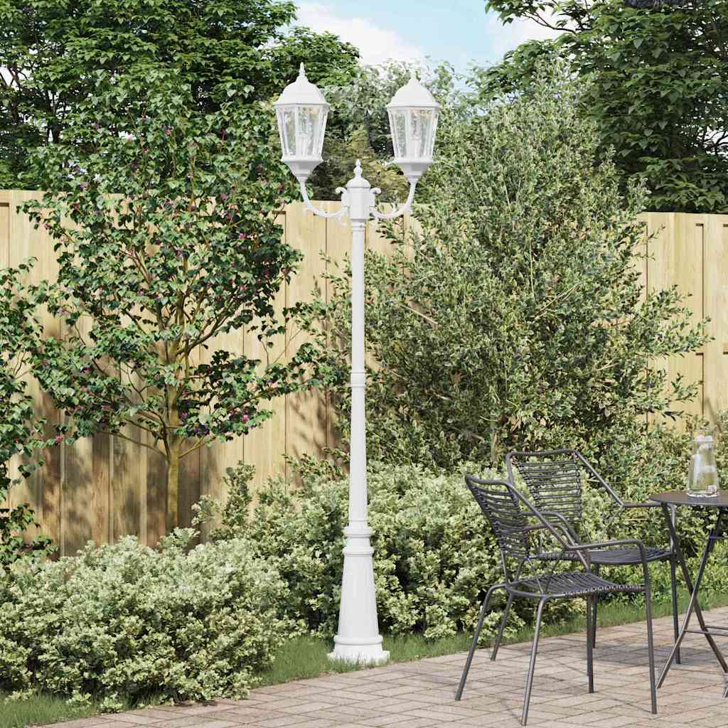 Hage Lys Hvit 235 cm Aluminium