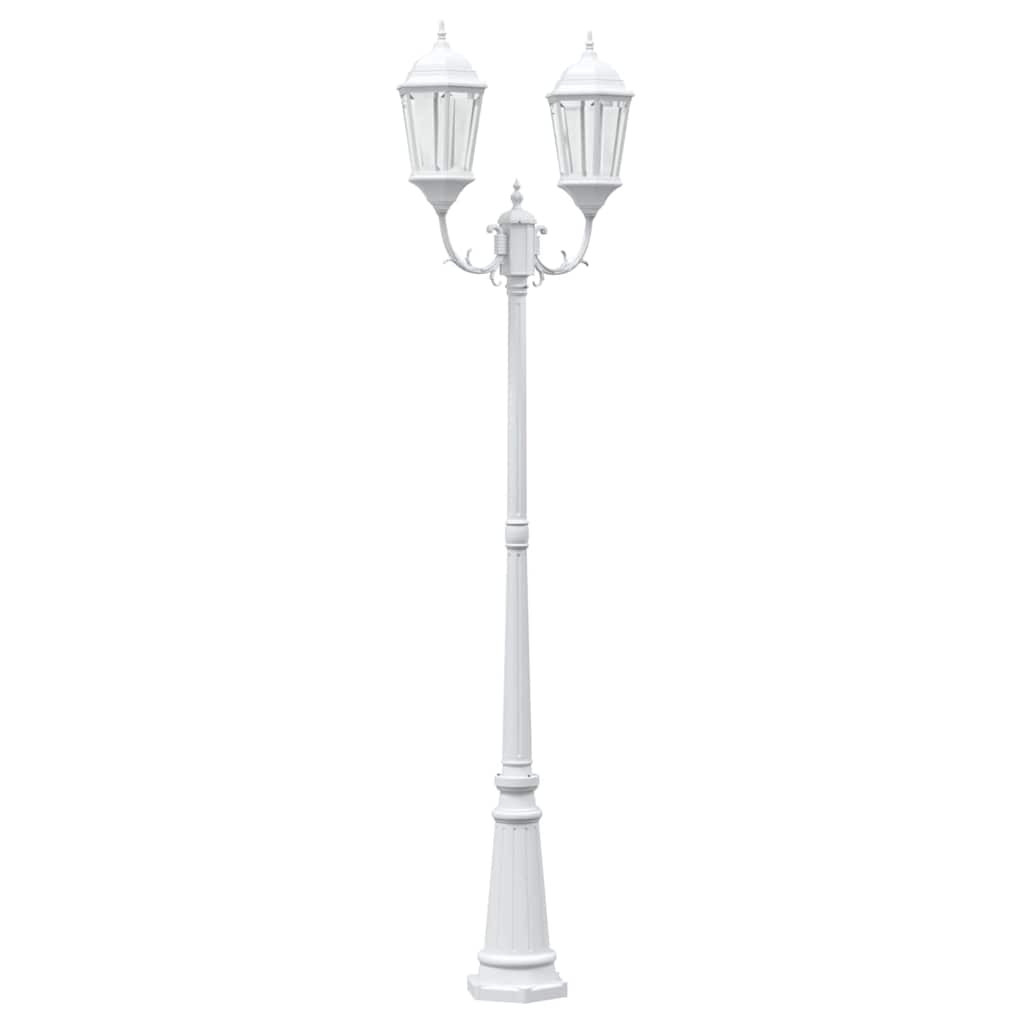 Hage Lys Hvit 235 cm Aluminium