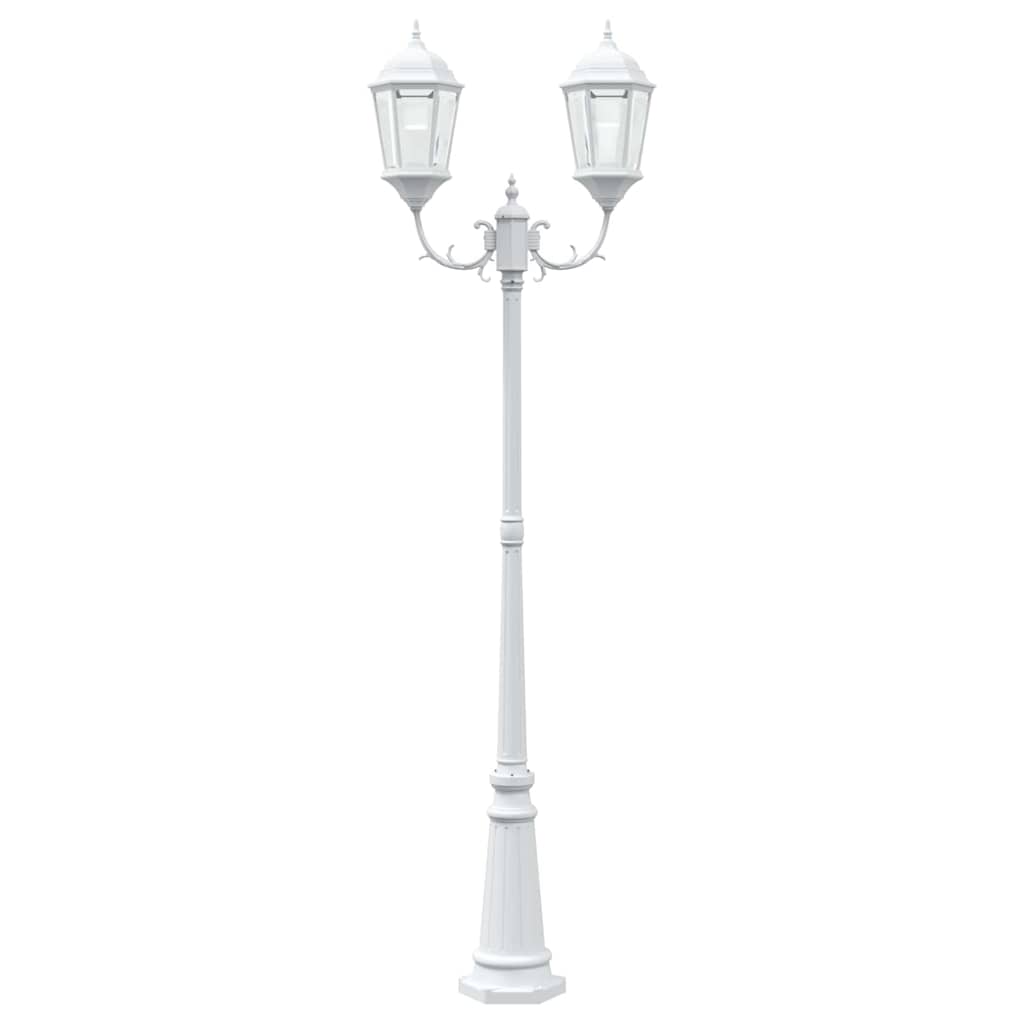 Hage Lys Hvit 235 cm Aluminium