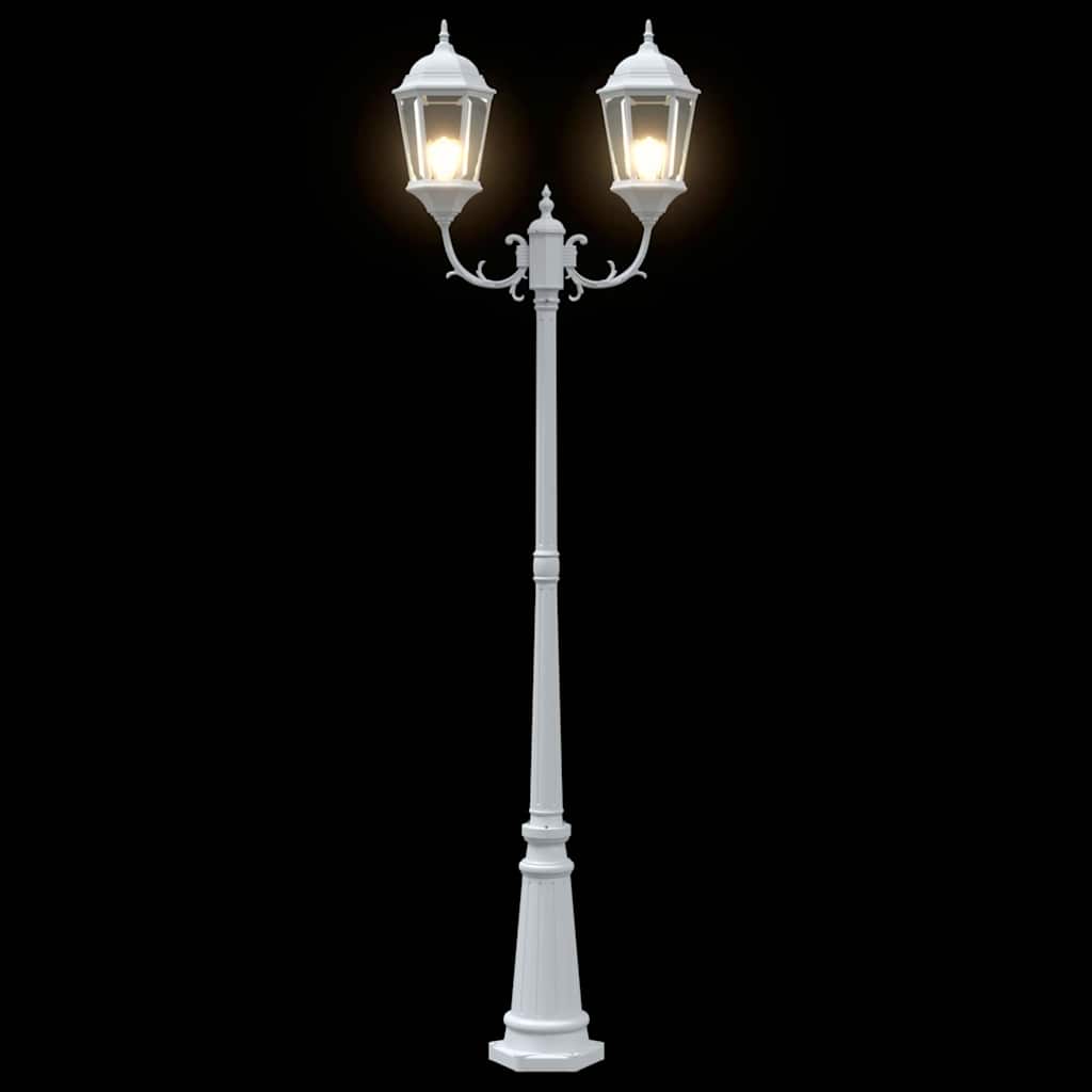 Hage Lys Hvit 235 cm Aluminium