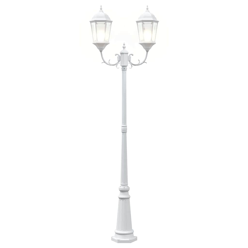 Hage Lys Hvit 235 cm Aluminium