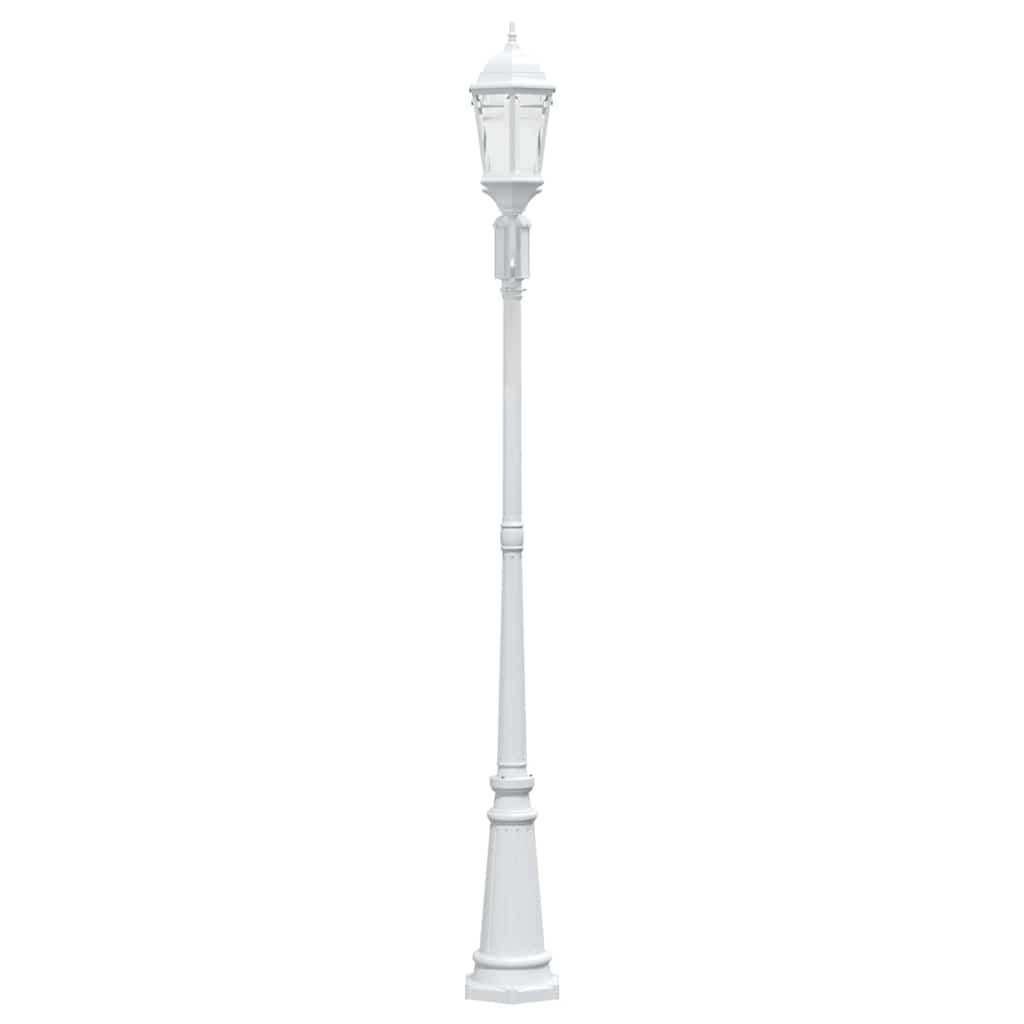 Hage Lys Hvit 235 cm Aluminium