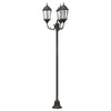 Hage lyktestolpe Bronse Aluminium og Glass