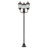 Hage lyktestolpe Bronse Aluminium og Glass