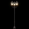 Hage lyktestolpe Bronse Aluminium og Glass