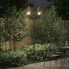 Hage lyktestolpe Bronse Aluminium og glass