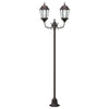 Hage lyktestolpe Bronse Aluminium og glass