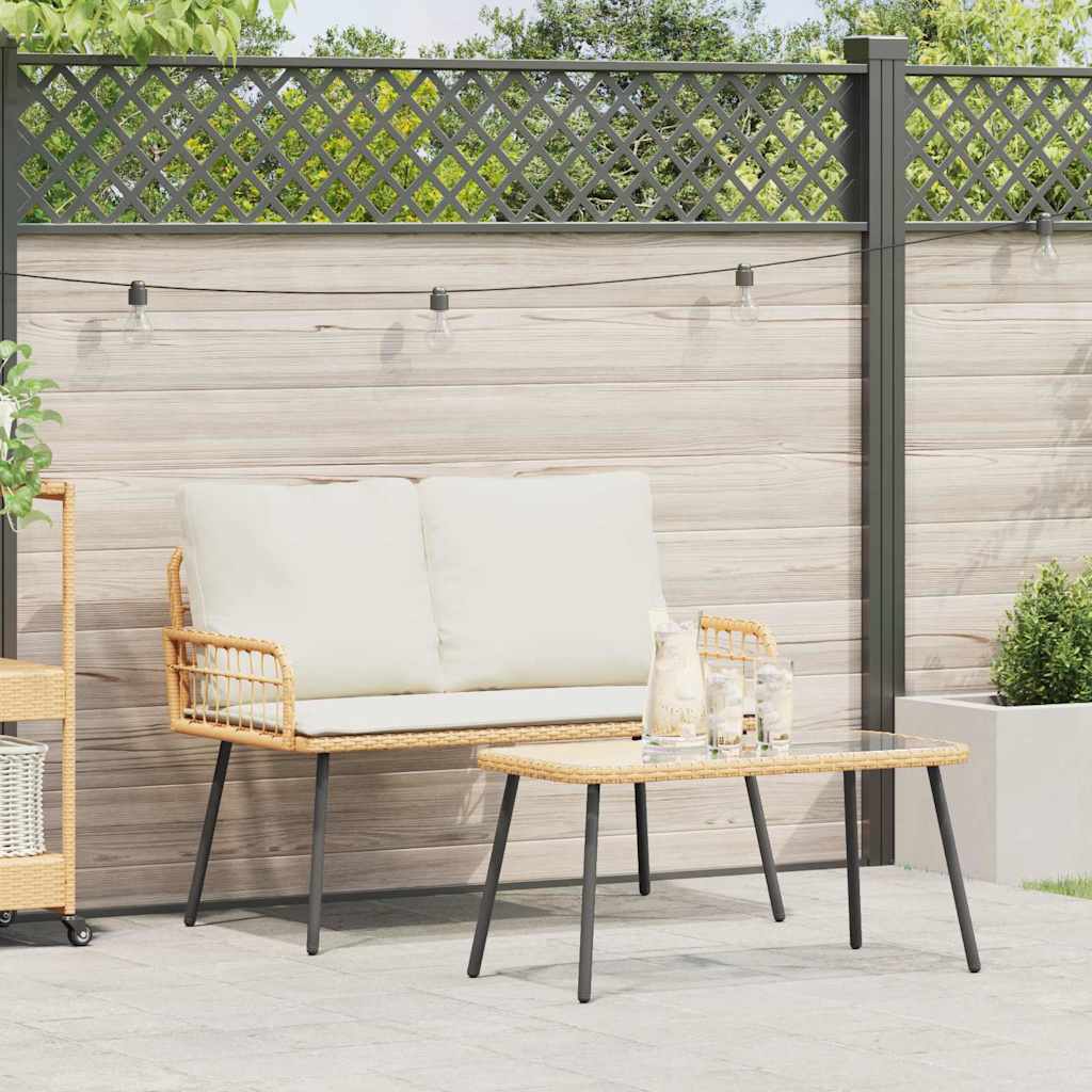 Hage Spisegruppe 2 pcs Naturlig polyrotting