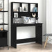 Skrivebord med hyller svart eik 102x45x148 cm konstruert tre