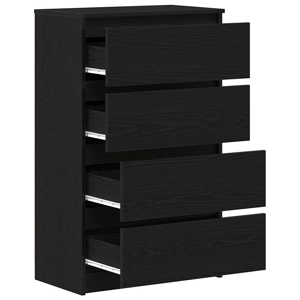 Skjenk svart eik 60x35x98,5 cm konstruert tre