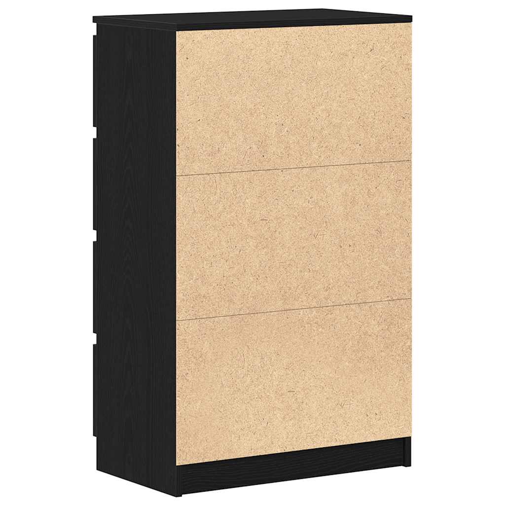 Skjenk svart eik 60x35x98,5 cm konstruert tre