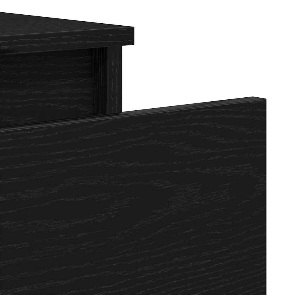 Skjenk svart eik 60x35x98,5 cm konstruert tre