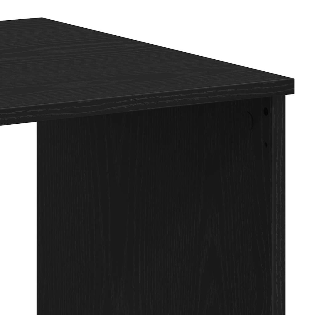 Skrivebord med skuffer svart eik 102x50x76 cm konstruert tre