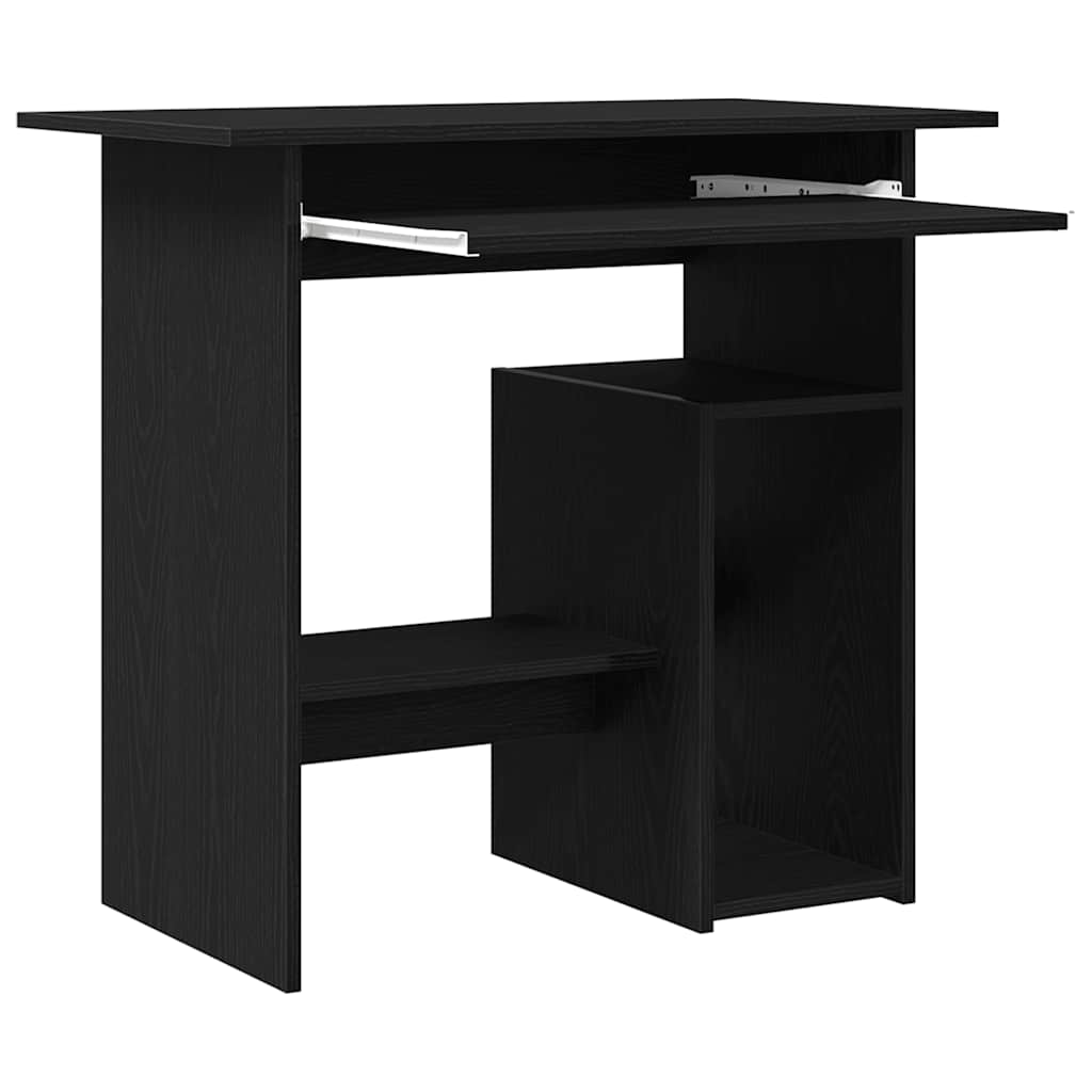 Skrivebord svart eik 80x45x74 cm konstruert tre