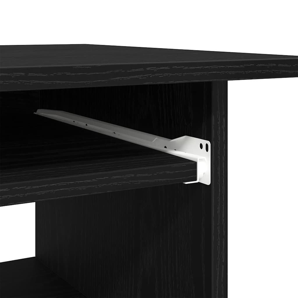 Skrivebord svart eik 80x45x74 cm konstruert tre