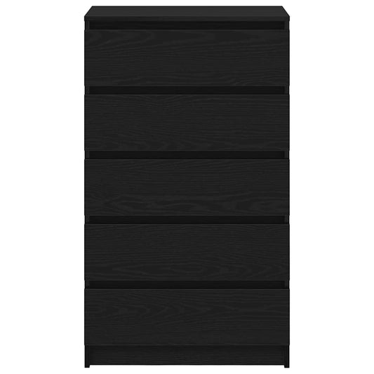 Kommode svart eik 60x36x103 cm konstruert tre