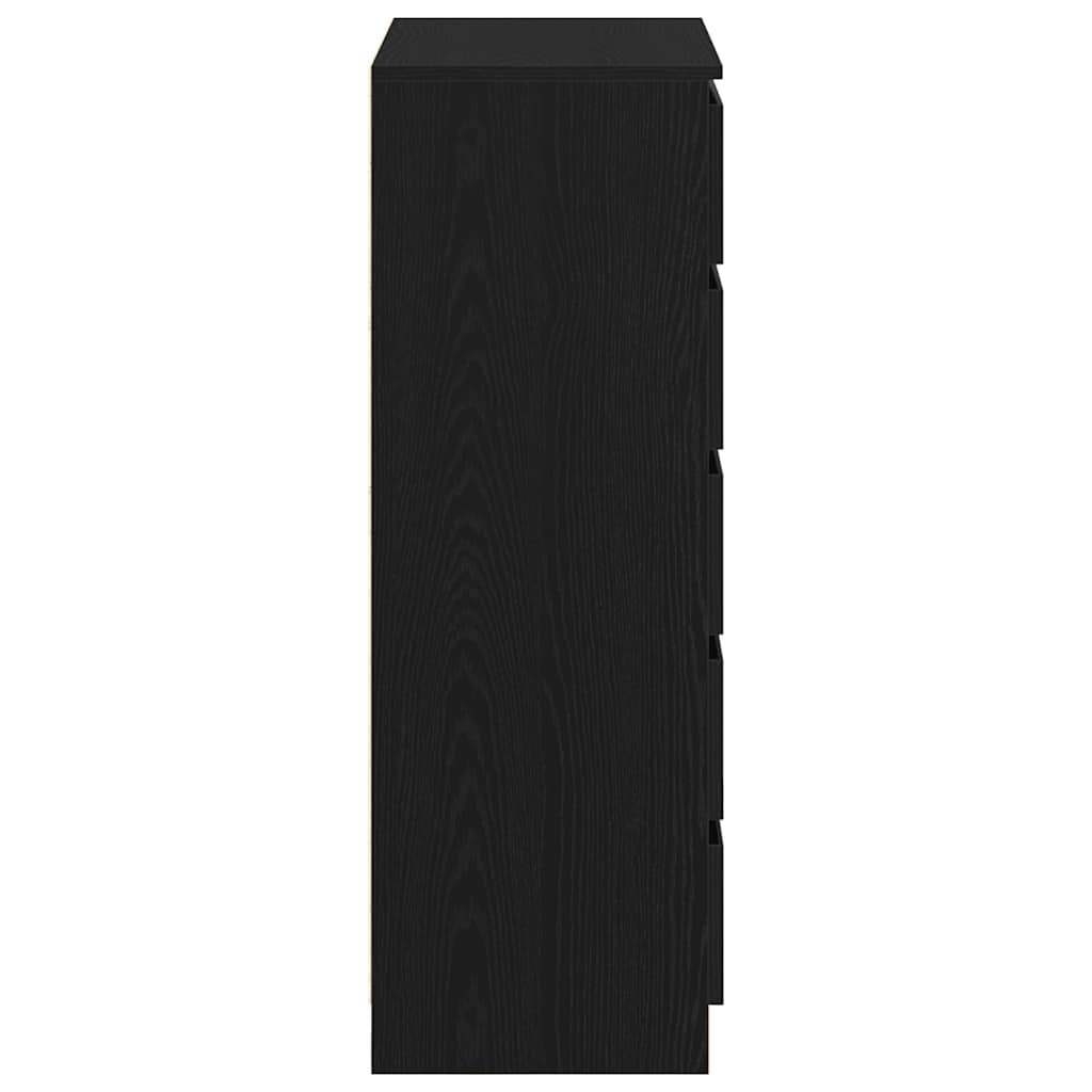 Kommode svart eik 60x36x103 cm konstruert tre