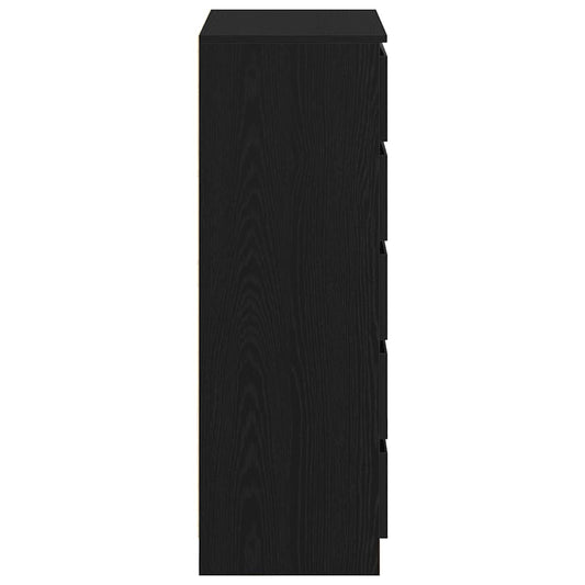 Kommode svart eik 60x36x103 cm konstruert tre