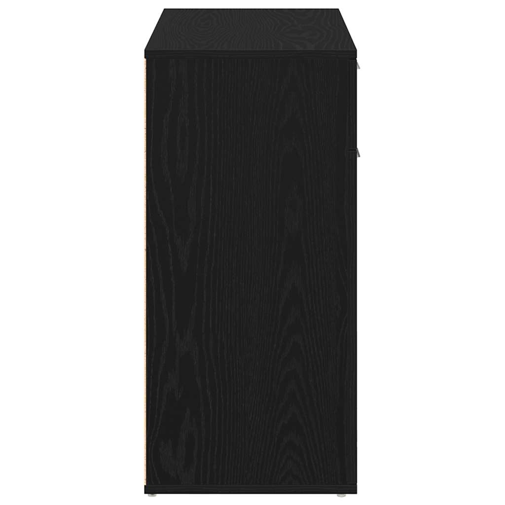 Skjenk svart eik 80x36x75 cm konstruert tre