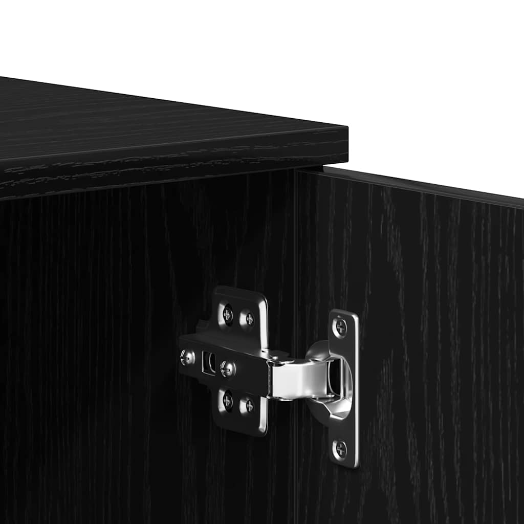 Skjenk svart eik 80x36x75 cm konstruert tre