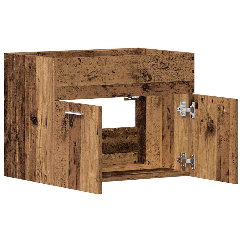 Baderomsvaskskap gammelt tre 60x38,5x46 cm konstruert tre