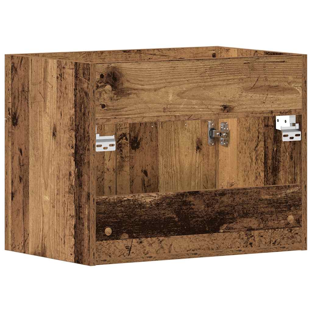 Baderomsvaskskap gammelt tre 60x38,5x46 cm konstruert tre