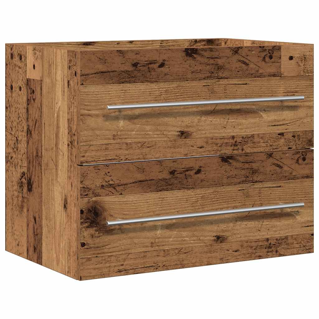 Baderomsvaskskap gammelt tre 60x38,5x48 cm konstruert tre