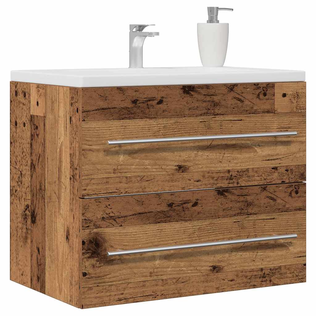 Baderomsvaskskap gammelt tre 60x38,5x48 cm konstruert tre