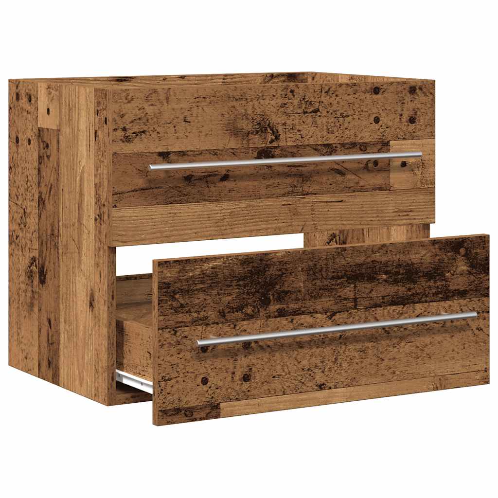 Baderomsvaskskap gammelt tre 60x38,5x48 cm konstruert tre