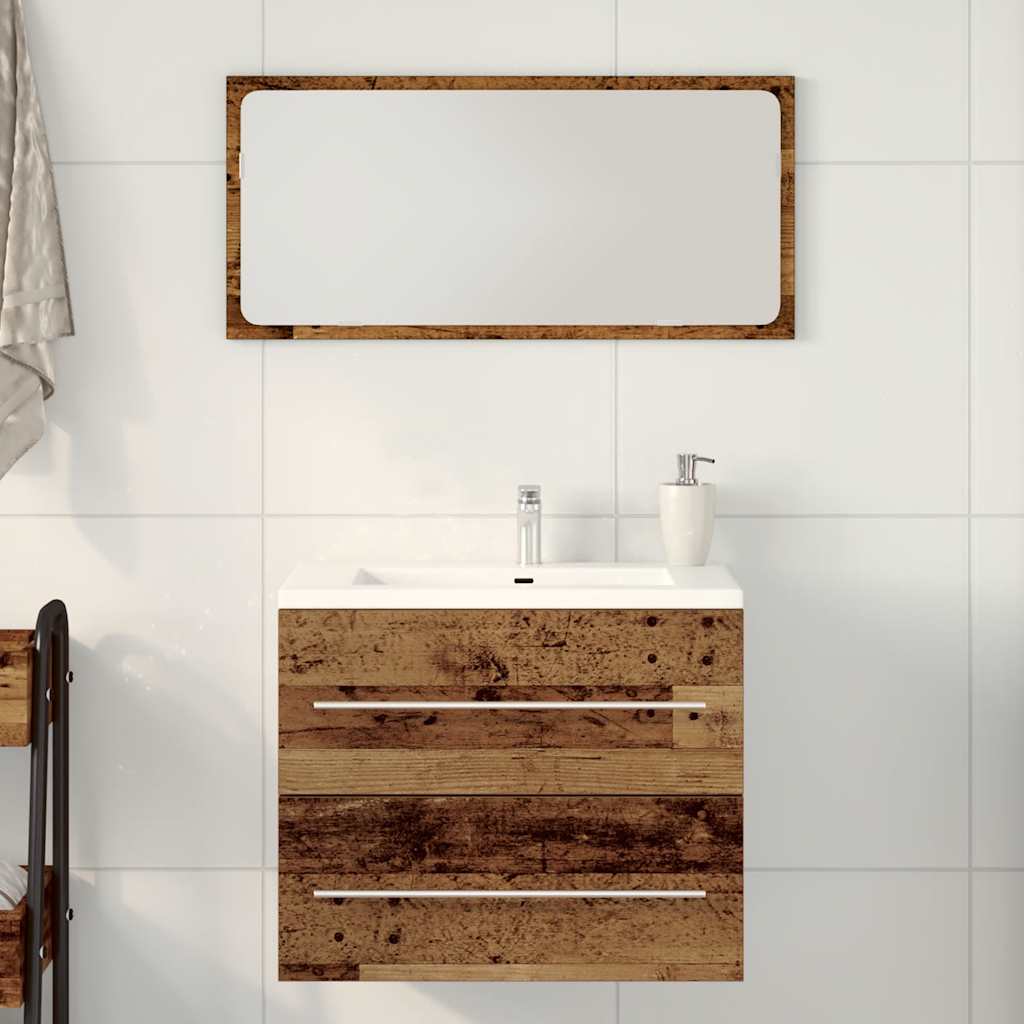 Baderomsvaskskap gammelt tre 60x38,5x48 cm konstruert tre