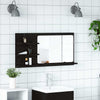 Baderomsspeilskap svart eik 90x11x45 cm konstruert tre