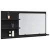 Baderomsspeilskap svart eik 90x11x45 cm konstruert tre