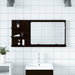 Baderomsspeilskap svart eik 90x11x45 cm konstruert tre