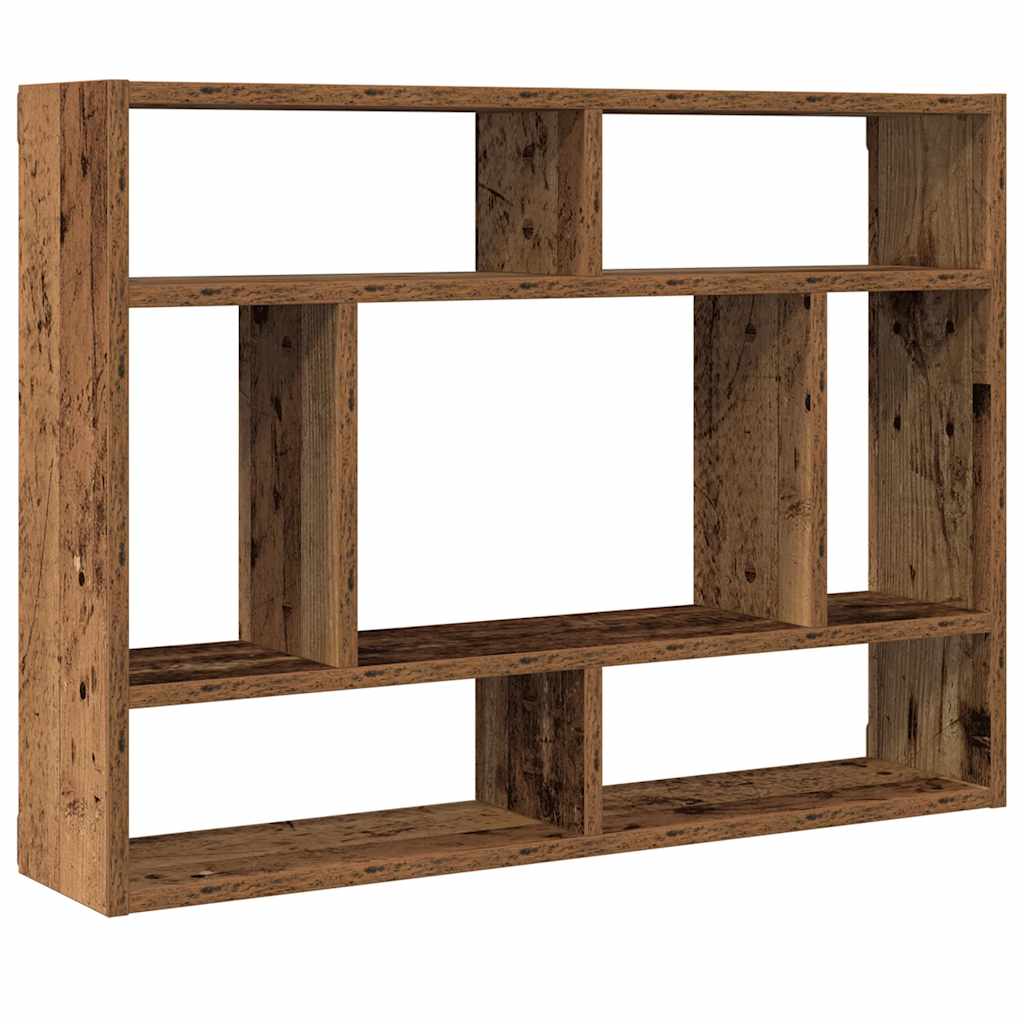 Vegghylle gammelt tre 75x16x55 cm konstruert tre