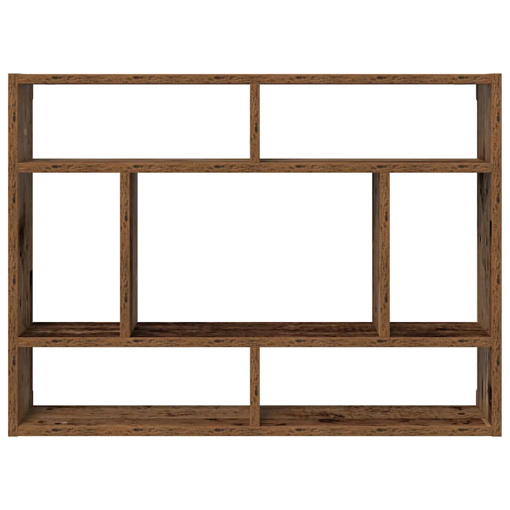 Vegghylle gammelt tre 75x16x55 cm konstruert tre