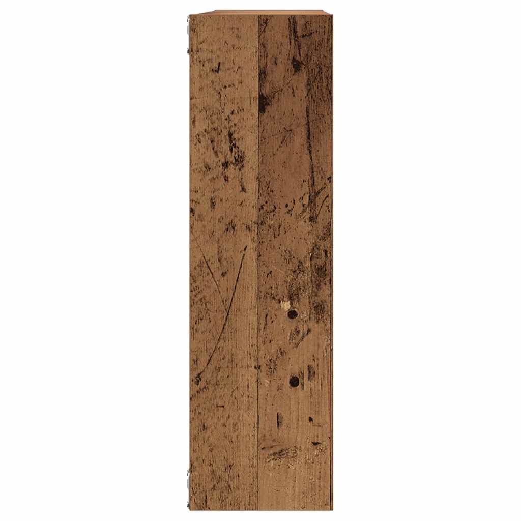 Vegghylle gammelt tre 75x16x55 cm konstruert tre