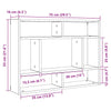 Vegghylle gammelt tre 75x16x55 cm konstruert tre
