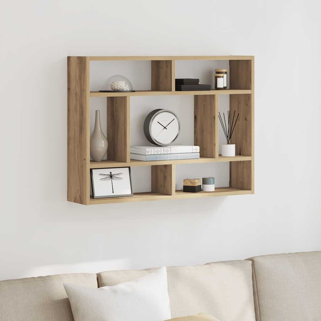 Vegghylle artisan eik 75x16x55 cm konstruert tre