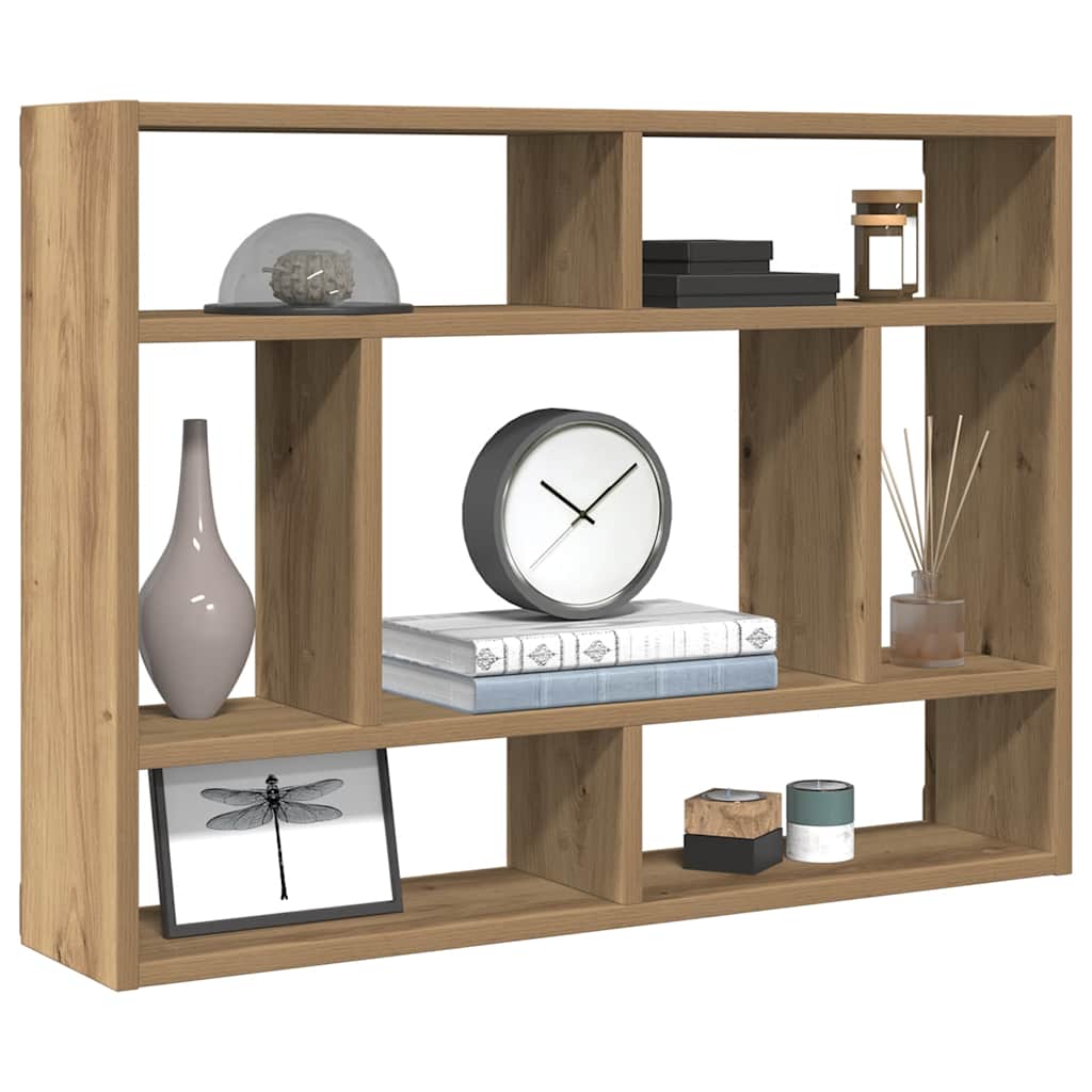 Vegghylle artisan eik 75x16x55 cm konstruert tre
