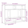 Vegghylle artisan eik 75x16x55 cm konstruert tre