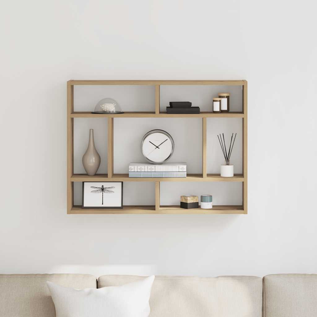 Vegghylle artisan eik 75x16x55 cm konstruert tre