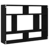 Vegghylle svart eik 75x16x55 cm konstruert tre